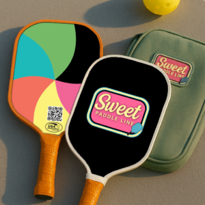 SPL Signature #49 The Black and PinwheelCarbon Fiber Pickleball Paddle